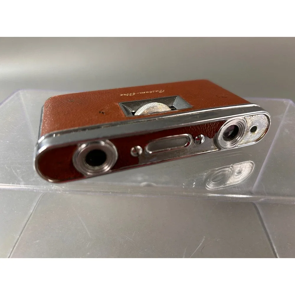 Vintage Custom-Aire Dove Folding Opera Glasses Brown Chrome Pocket Binoculars